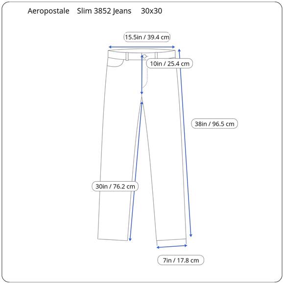 Aeropostale Mens Jeans Slim Dark Wash Destroyed Stretch Street Grunge Distressed - Picture 12 of 12